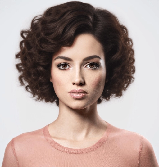 Stacked Curls in Short Bob hair