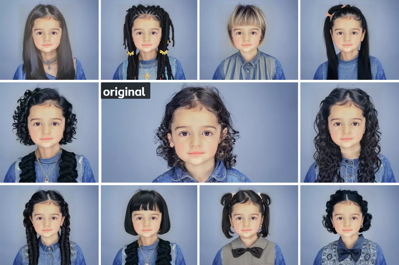 El efecto de las fotos de retrato tras el cambio de peinado