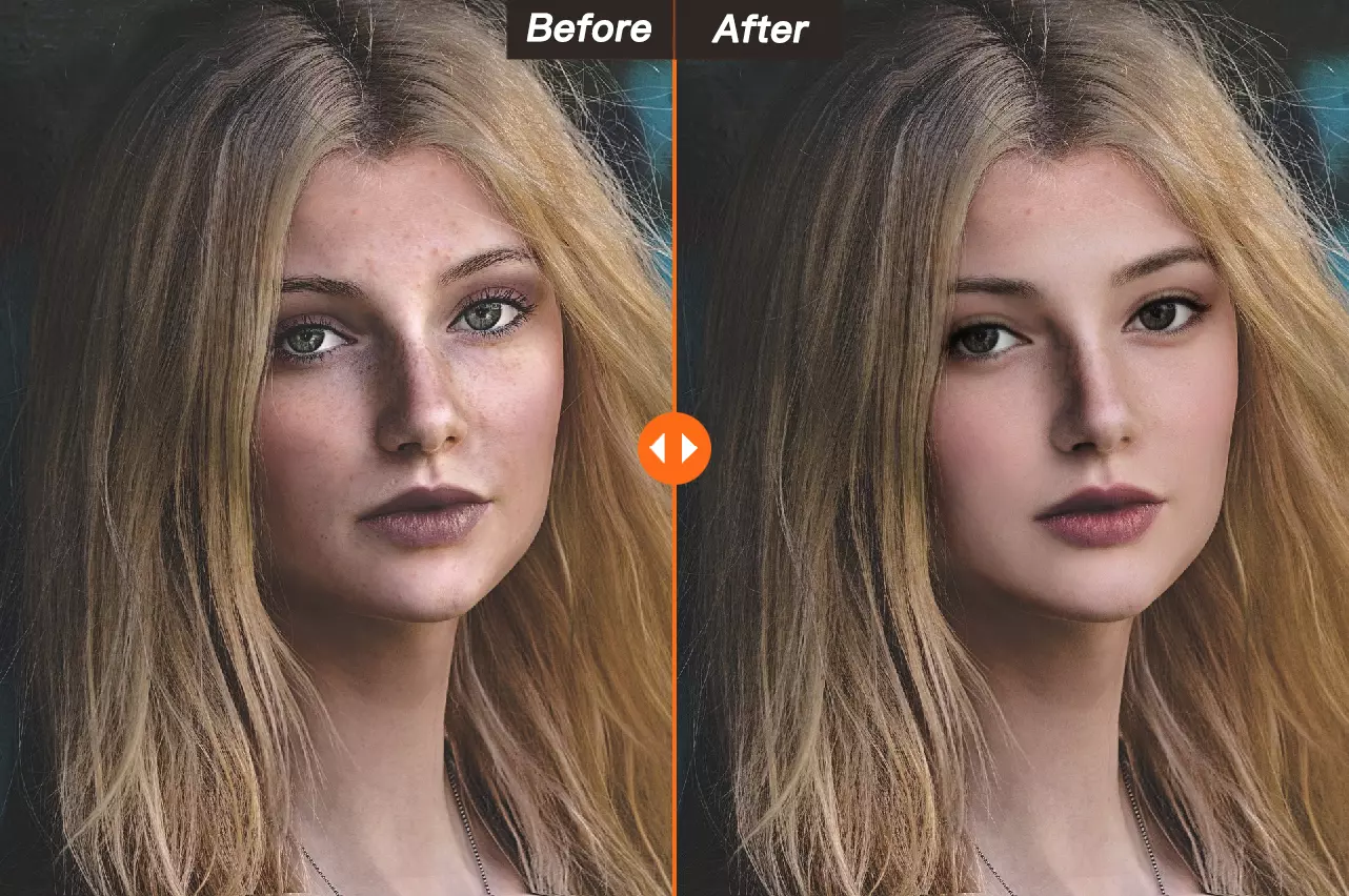 Foto Gesicht retuschieren Effekt