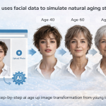 Step-by-step ai age up image transformation from young to old