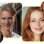 Before and after ai age up image showing aging effect