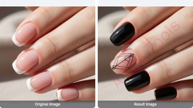 Classy Black Linework Nail
