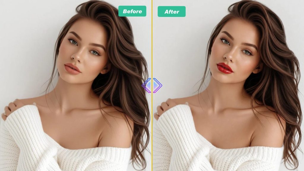 Glossy red lips in cherry, tomato, and berry shades.