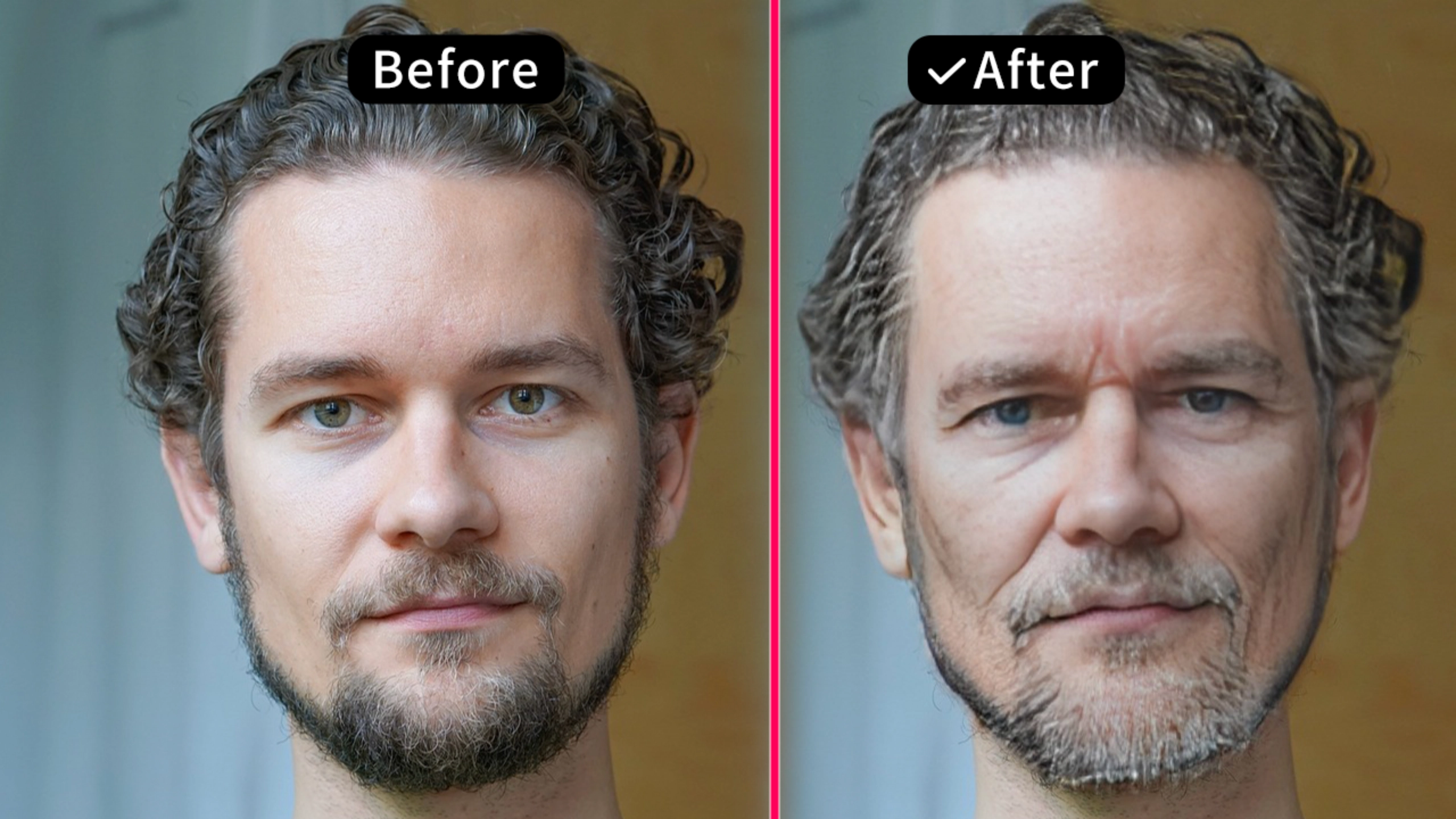 Using AI technology to transform your age, see yourself from 1 to 85 years old, and explore how you look younger or older