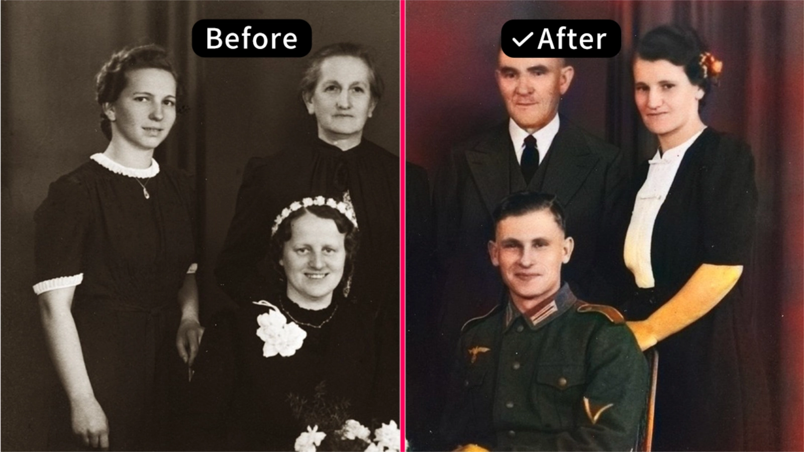 AI colorize photo - coloriser des photos de famille en noir et blanc en ligne