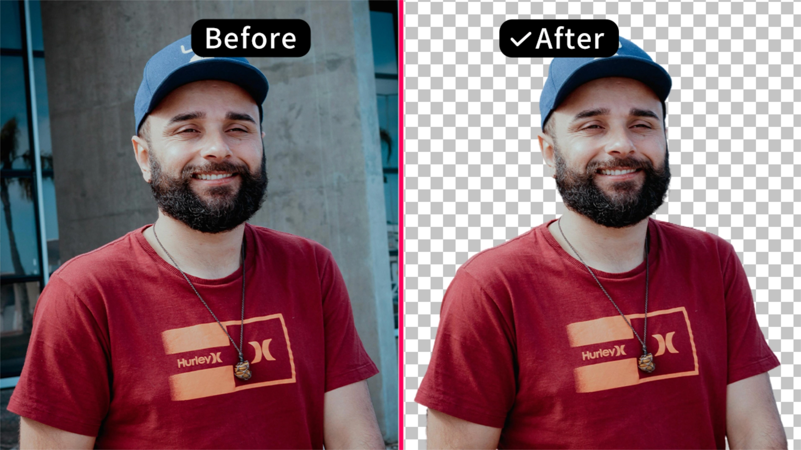 Enhance portraits by removing distracting backgrounds with AI technology