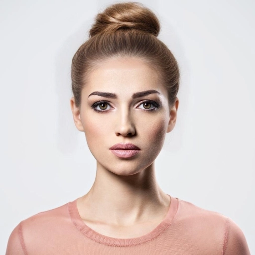 Image de coiffure avec chignon classique