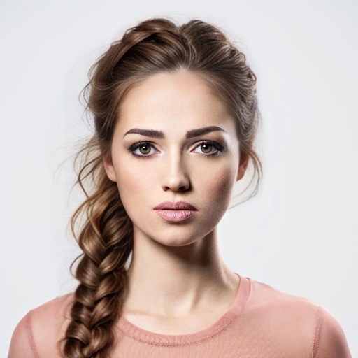 Image de coiffure avec tresse en épi