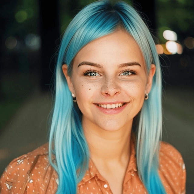 Light blue hair color