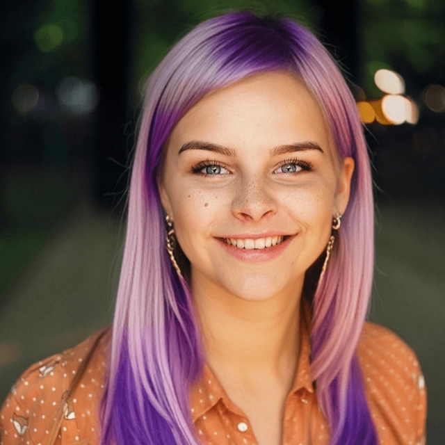 Couleur de cheveux violet clair