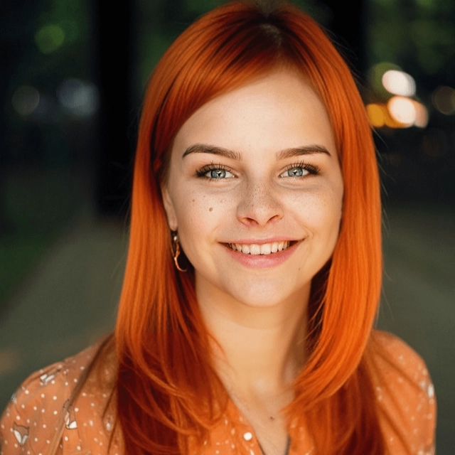 Orange hair color