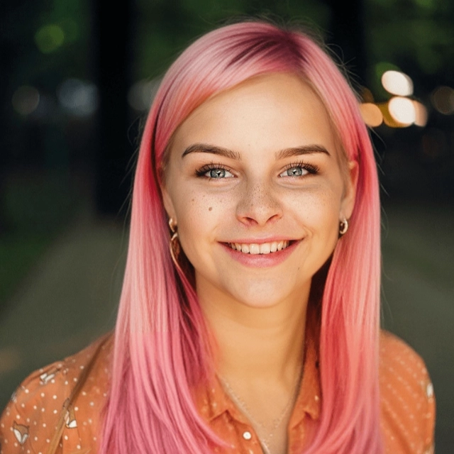 Couleur de cheveux rose