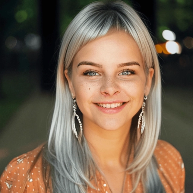 Couleur de cheveux argentée