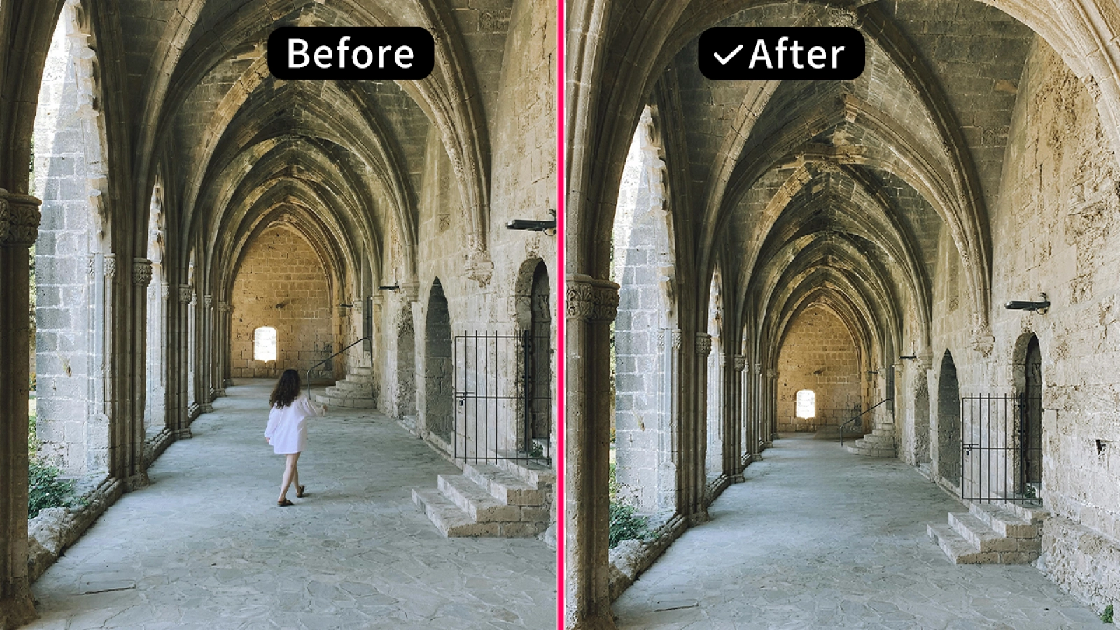 Remove unwanted people from the background of your photo